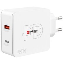 Skross 48W PD USB A/USB C fehér gyorstöltő