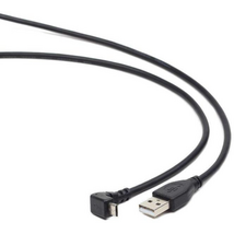 Gembird CCP-MUSB2-AMBM90-6 micro USB cable 2.0 AM-MBM5P angled 90 1,8m Black