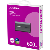 ADATA SSD Külső USB 3.2 500GB SE880 Elite, Szürke ADATA SSD Külső USB 3.2 500GB SE880 Elite, Szürke