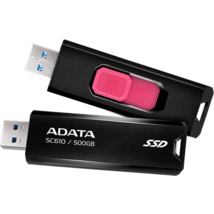 ADATA SSD Külső USB 3.2 500GB SC610, Fekete/Piros ADATA SSD Külső USB 3.2 500GB SC610, Fekete/Piros