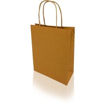 Bong h-GREEN L 32x42x15cm bordásbarna papírtáska