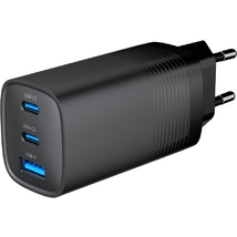 Gembird 3-port 65W GaN USB PowerDelivery fast charger Black Gembird 3-port 65W GaN USB PowerDelivery fast charger Black