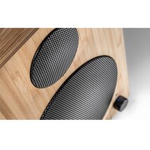 WaveMaster Hangszóró 2.0 - CUBE MINI NEO Bamboo (36W RMS, Bluetooth, 3,5mm jack, RCA, Toslink, Távírányító, Bambusz)