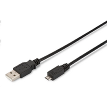 Assmann USB 2.0 connection cable, type A - micro 3m Black