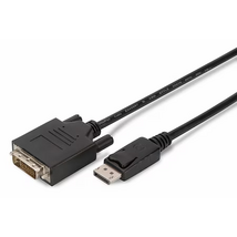 Assmann DisplayPort adapter cable, DP - DVI-D (Dual Link) (24+1) 3m Black