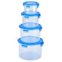 TOO KT-075 4db-os 300+650+1200+2000ml-es kerek alakú ételtároló doboz szett