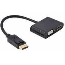Gembird A-DPM-HDMIFVGAF-01 DisplayPort male to HDMI female + VGA female adapter cable Black Gembird A-DPM-HDMIFVGAF-01 DisplayPort male to HDMI female + VGA female adapter cable Black