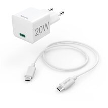 Hama 201675 FIC E3 PD QC 20W fehér hálózati adapter + kábel Hama 201675 FIC E3 PD QC 20W fehér hálózati adapter + kábel