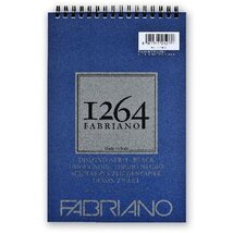 Fabriano 1264 200g A5 20lapos spirálkötött fekete rajztömb