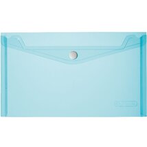 Herlitz PP A5 átlátszó kék patentos tasak