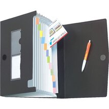 Herlitz PP A4 12 részes rekeszes mappa kék, fekete Herlitz PP A4 12 részes rekeszes mappa kék, fekete