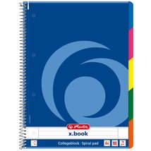 Herlitz College A4 100lapos színregiszteres vonalas spirálfüzet