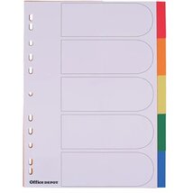 Office Depot A4 5 részes műanyag elválasztólap