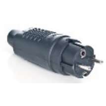 FAMATEL 1107 fekete erősített 16A 250V földelt gumi lengővilla FAMATEL 1107 fekete erősített 16A 250V földelt gumi lengővilla