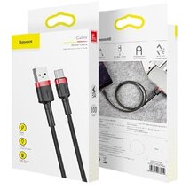 Baseus cafule USB C típusú 3A 1M CATKLF-B09 fekete-Vörös kábel