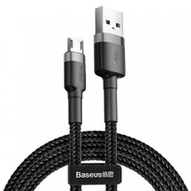 Baseus CAMKLF-HG1 Cafule 3m 2A USB A/micro USB fekete-szürke adat- és töltőkábel Baseus CAMKLF-HG1 Cafule 3m 2A USB A/micro USB fekete-szürke adat- és töltőkábel