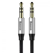 Baseus Yiven 1,5m ezüst-fekete 3.5mm Jack - 3.5mm Jack audio kábel