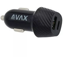 AVAX CC680B CARLY+ 140W USB A+Type C fekete autós töltő