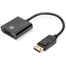 Assmann DisplayPort - DVI-I (Dual Link) Adapter/Converter cable 0,15m Black Assmann DisplayPort - DVI-I (Dual Link) Adapter/Converter cable 0,15m Black
