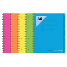 Orna Pro PP A5 120 lapos kockás vegyes színű spirálfüzet