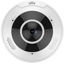 Uniview Pro 4K (12MP) halszem dómkamera, 1.8mm fix objektívvel, mikrofonnal és hangszóróval