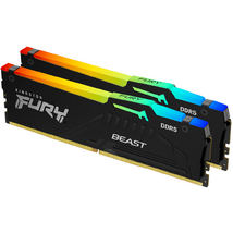 KINGSTON FURY Memória DDR5 64GB 6000MHz CL30 DIMM (Kit of 2) Beast RGB XMP KINGSTON FURY Memória DDR5 64GB 6000MHz CL30 DIMM (Kit of 2) Beast RGB XMP
