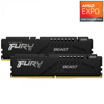 KINGSTON FURY Memória DDR5 16GB 6000MHz CL30 DIMM (Kit of 2) Beast Black EXPO