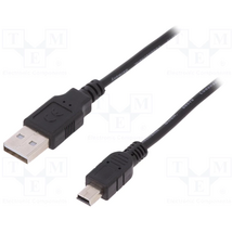 Assmann USB 2.0 connection cable, type A - mini B (5pin) 3m Black
