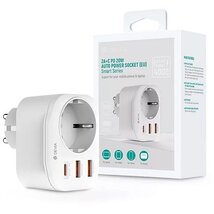 Devia ST379154 2xUSB + Type-C PD fehér hálózati csatlakozóaljzat Devia ST379154 2xUSB + Type-C PD fehér hálózati csatlakozóaljzat