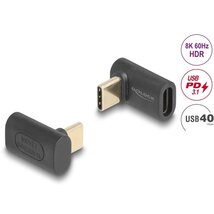 DELOCK Átalakító USB 40 Gbps Type-C male > female PD 3.1 240W 90 fokos 8K 60Hz DELOCK Átalakító USB 40 Gbps Type-C male > female PD 3.1 240W 90 fokos 8K 60Hz
